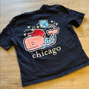 vineyard Vines boys 3T Chicago  whale tee EUC